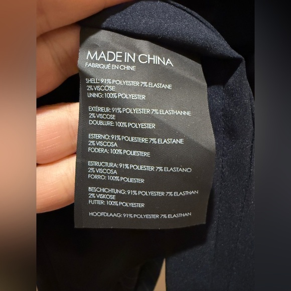 NWT Club Monaco Donisha Dress Long Sleeve Navy Belted Modern Preppy Feminine, 2 - Picture 2 of 9